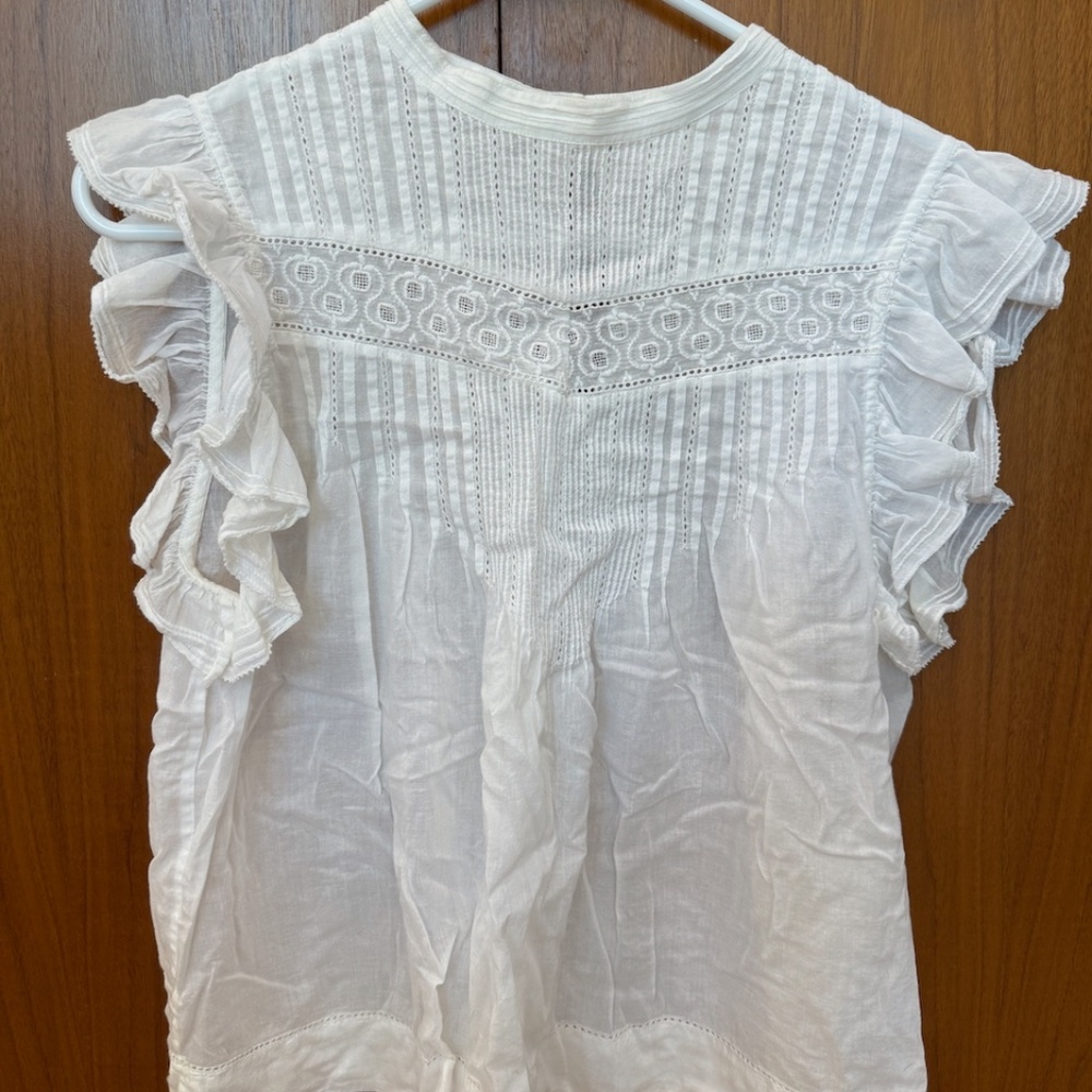 Doen white flowy top, size Medium